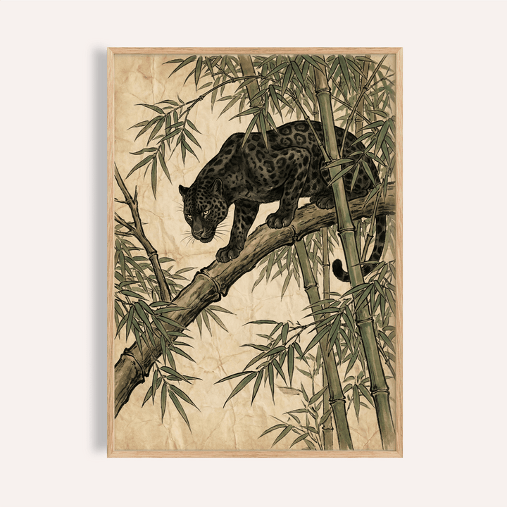 Black Panther Wall Art with Black and Green for living room poster