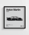 Aston Martin Wall Art with minimal Black and White palette for lounge