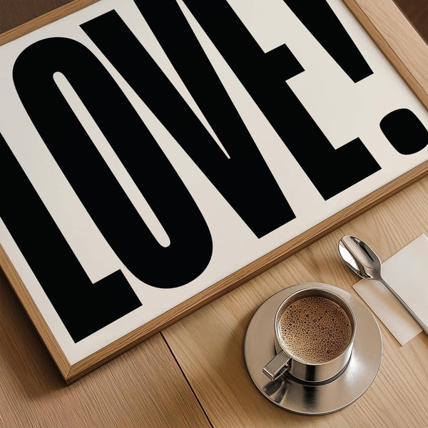High-quality matte LOVE poster for large motivational posters display