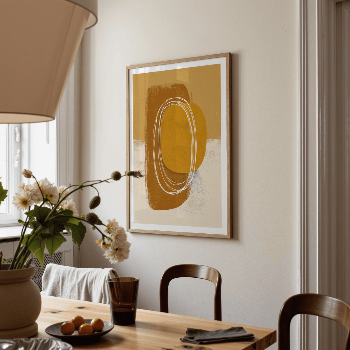 Minimalist Organic Wall Art design with soft-edged shapes and negative space
