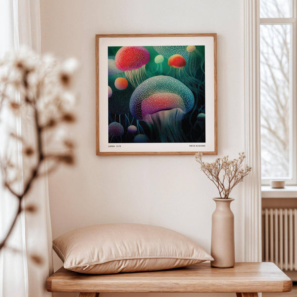 Ocean prints inspired by Kusama’s iconic dots ideal for contemporary spaces