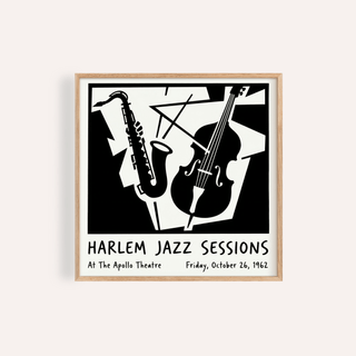 Music Poster Wall Art in Black and White for a living room, modern art print