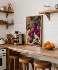 Plum Tree Poster botanical print in purple for dining room decor