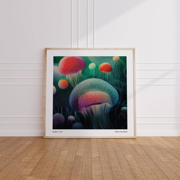 Dreamy jellyfish ocean prints perfect for calming office decor