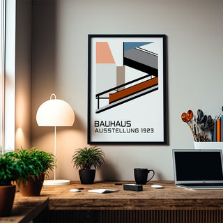Architectural Bauhaus Exhibition Poster 1923 for office