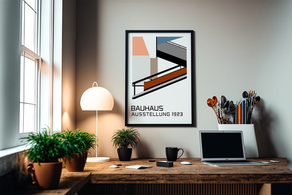 Architectural Bauhaus Exhibition Poster 1923 for office