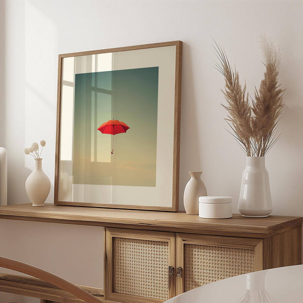 high-quality surreal wall art with dreamlike sky