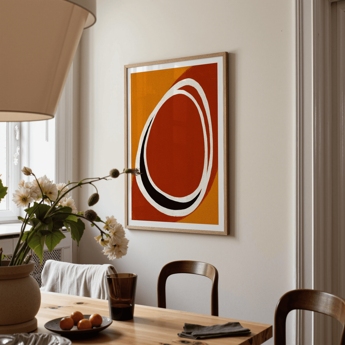 Contemporary abstract ring composition for pared-back interiors