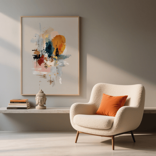 Abstract Wall Art Multicolored print ideal for dining room wall art