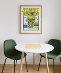 Vibrant Zombie Cocktail Art Print green blue art print for dining room