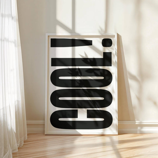 Póster de tipografía COOL