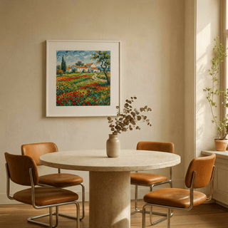 Van Gogh Painting wall art showcasing Blue sky and Green trees for hallway decoration