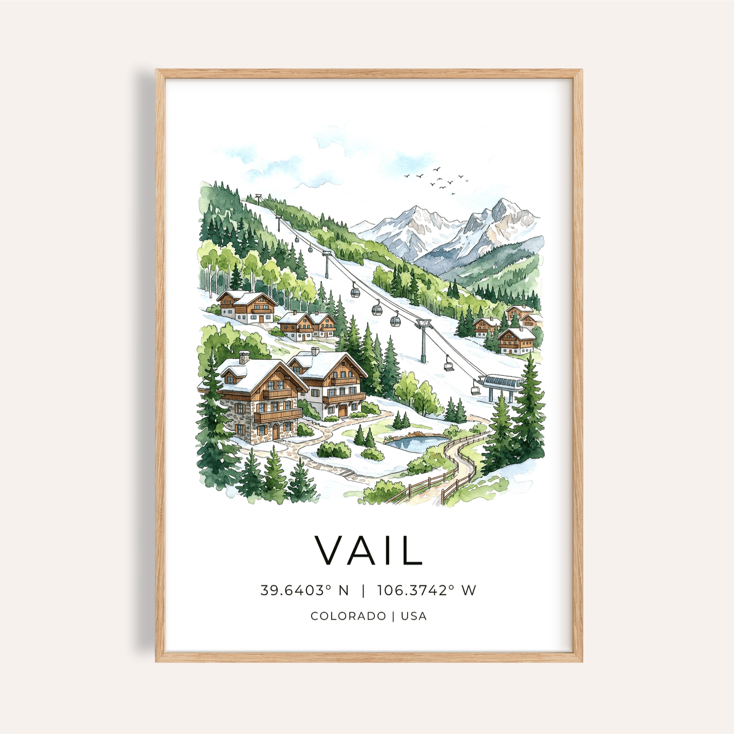 Vail Colorado Wall Art | Ski Resort Print