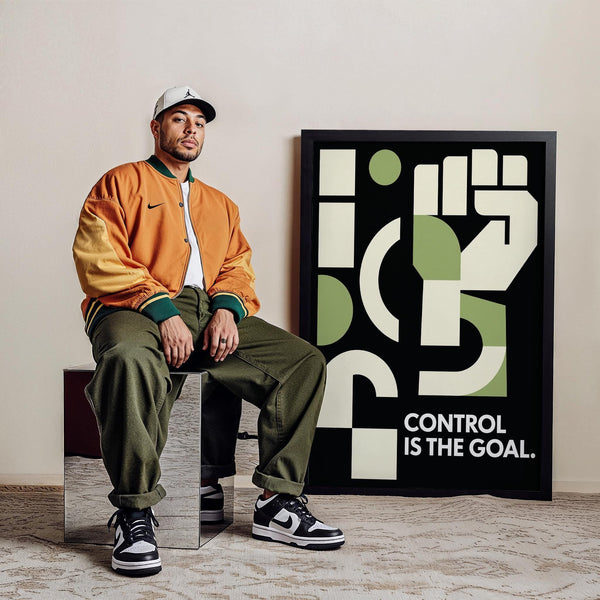 Modern design fitness motivation poster for weightlifters.