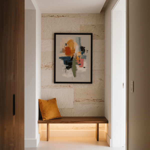 Colorful Textured Print, multicolored design, lounge, wall art