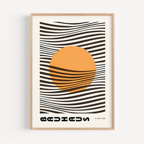 Bauhaus 1919 Yellow Sun Poster Print