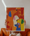 Colorful Dog Print featuring Multicolored tones for bedroom decor