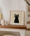 Black cat poster for cat lovers.