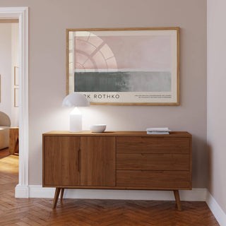 Rothko-style horizontal wall decor in soft tones for elegant home walls