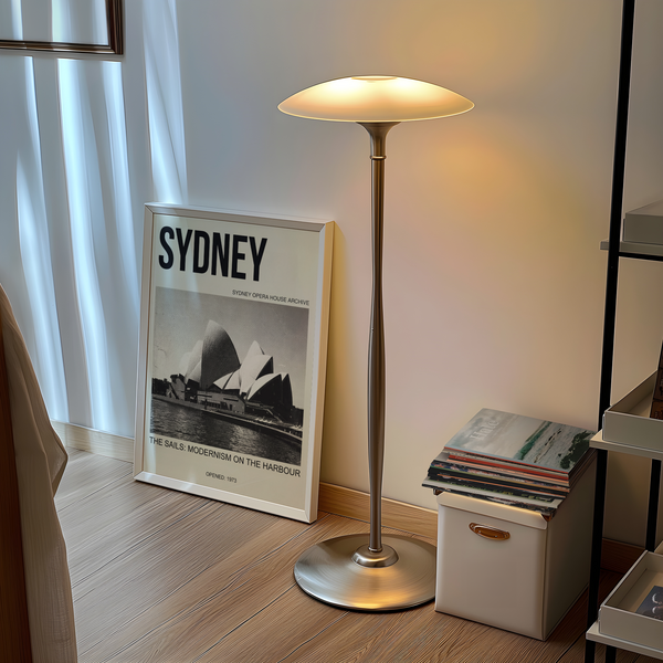 Black and white photo poster of the Opera House roof shells above rippled water
