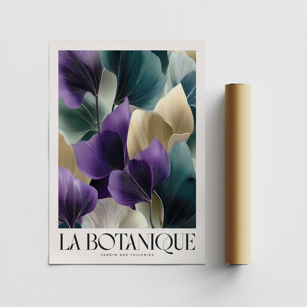 Minimalist leaf art prints featuring natural forms and gradients