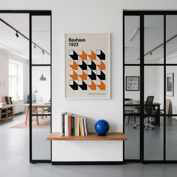Minimalist grid composition used in this artwork for office spaces.