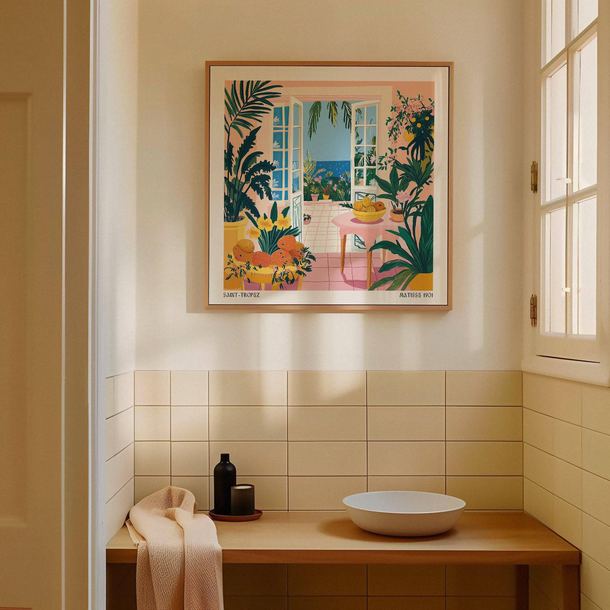 Saint-Tropez themed coastal wall art for modern beachside decor