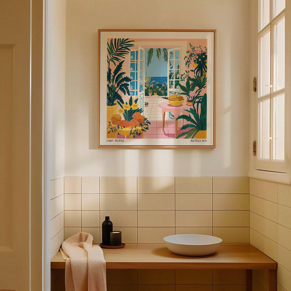 Saint-Tropez themed coastal wall art for modern beachside decor