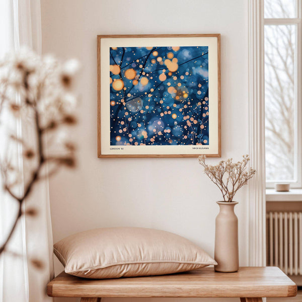 Matte paper print of dreamy modern painting prints nightscape