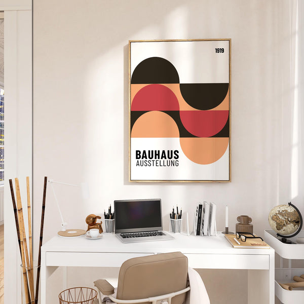 Geometric home office wall art for contemporary and retro interiors