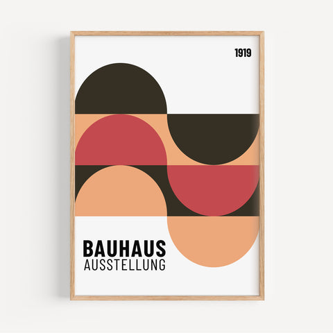 Bauhaus Circles Geometric Print