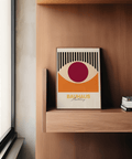 Bold Retro Eye Wall Art for office space in Black and Orange