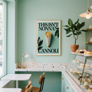 Italian Kitchen Art featuring a pastry cone inspired by classic cannoli