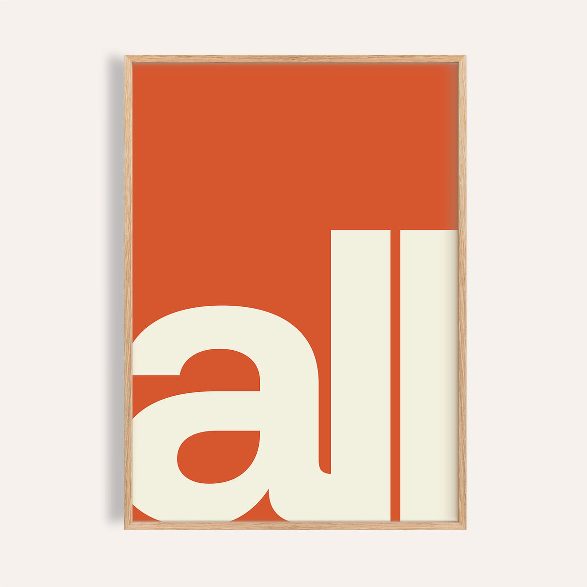 Modern Typography Art for modern office wall
