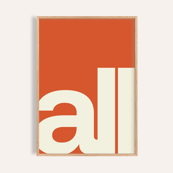 Modern Typography Art for modern office wall