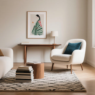 Unique wall art for living room with a blend of Japanese pattern and modern style.