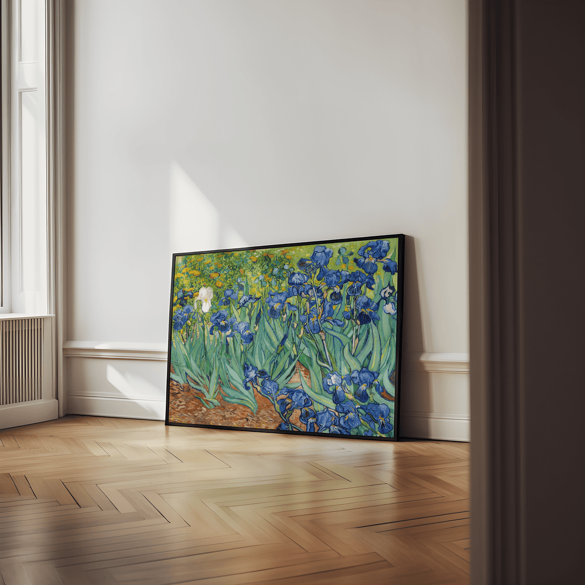Multicolored Blue Iris Wall Art perfect for bedroom wall art