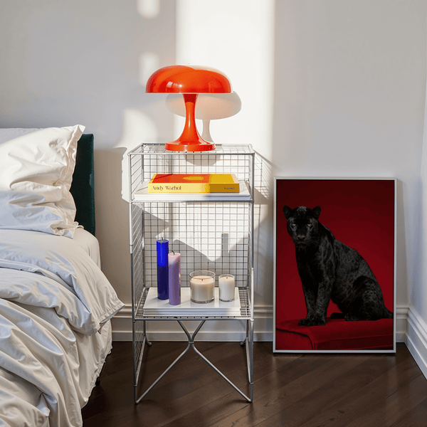 Black Panther Art Print for entryway, red and black tones, wall art