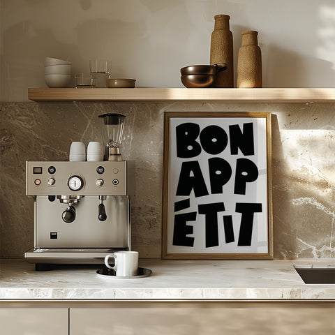 Bon Appétit kitchen wall art for modern home decor
