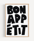 Bon Appetit Typography Art for Kitchen