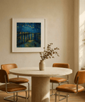Expressive Impasto Wall Art with blue tones for lounge