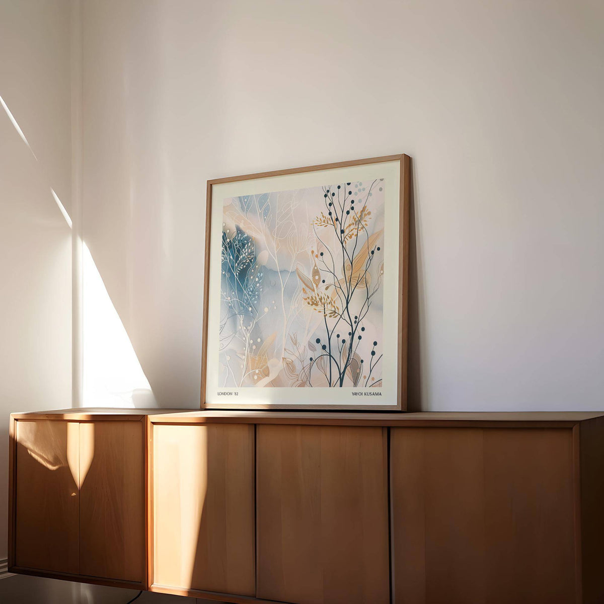 Japandi-inspired nature artwork featured in neutral prints collection