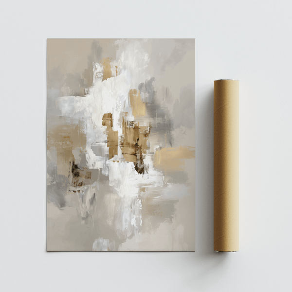 Neutral Tones Art wall art featuring White and Beige for modern home office
