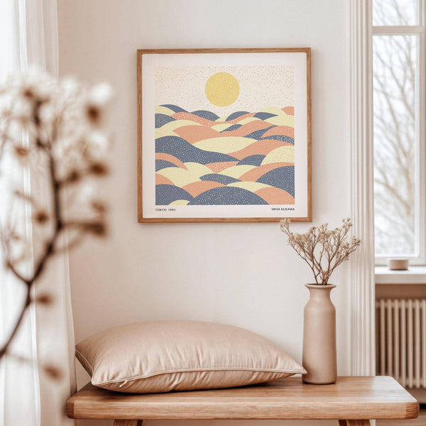 High-quality pastel wall art print with modern abstract design
