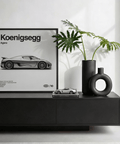 Automotive Koenigsegg Car Print in White featured in man cave wall art