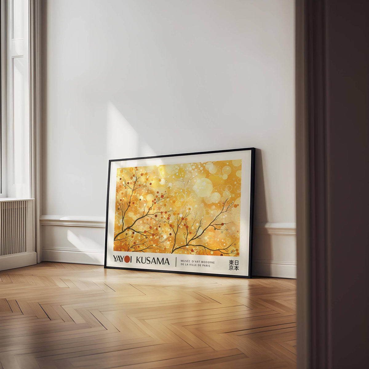 Elegant autumn-themed landscape poster for calm office interiors
