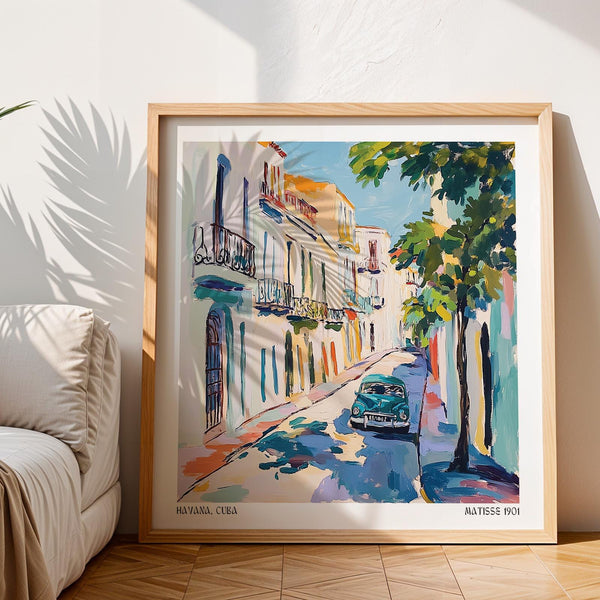 Havana scene in bold brushstrokes, part of our Paintings of Cuba collection.