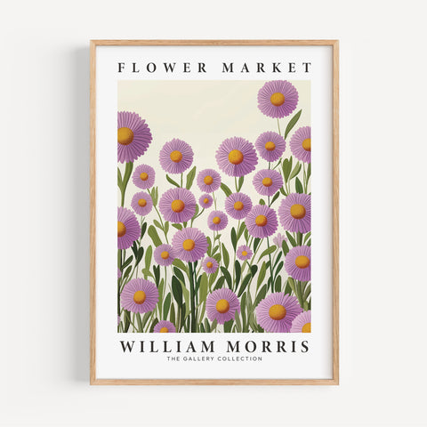 William Morris Purple and Yellow Flower Market Art Print