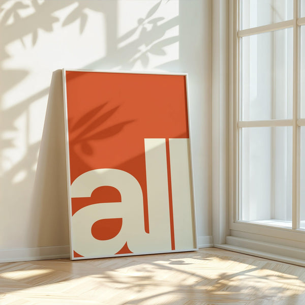 Minimalist modern typography art print