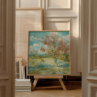 Impressionist Wall Art in Pink Blue tones for hallway art print